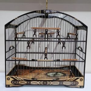 Gaiola artesanal premium Ébano Tribal para coleiro